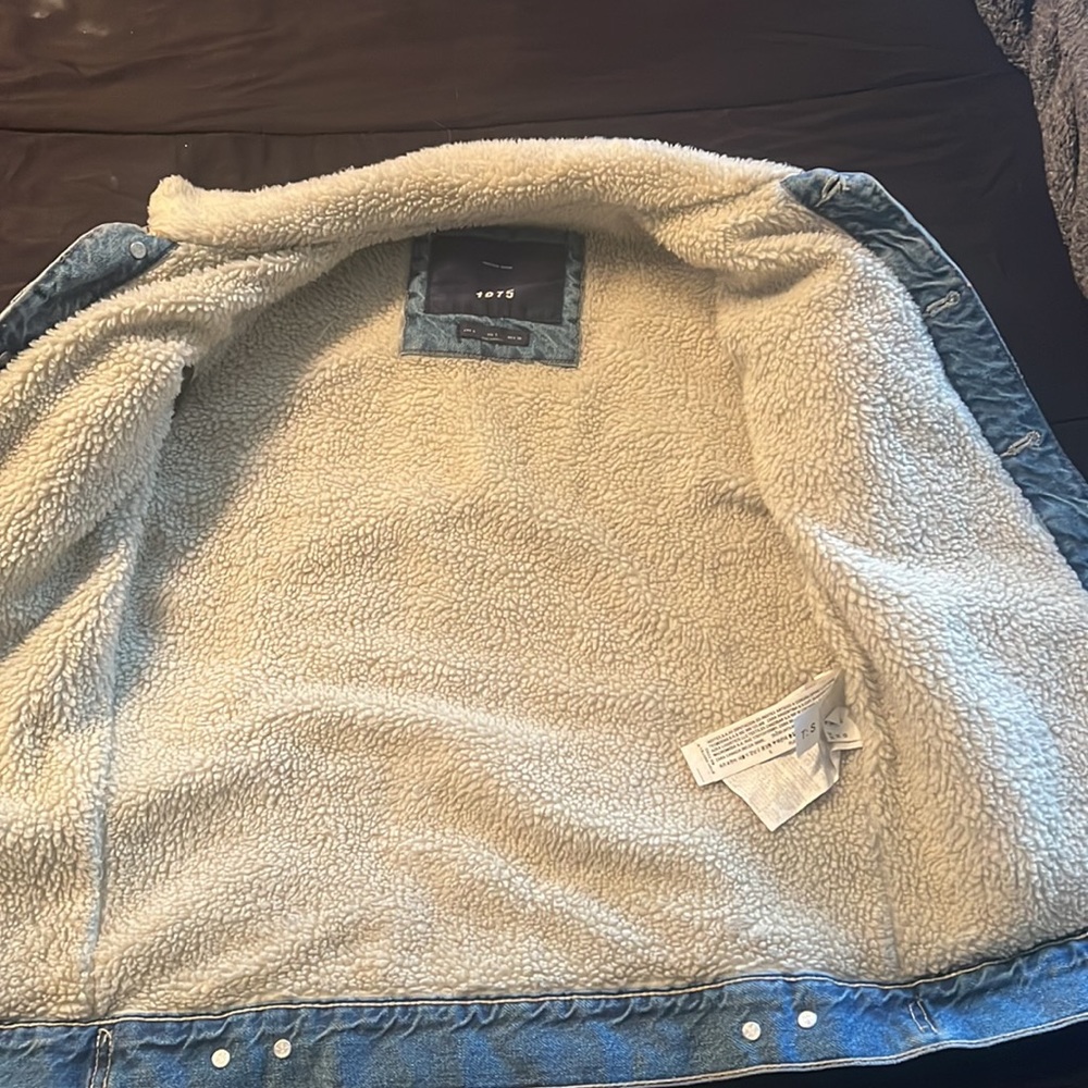 Faux Shearling Collared Jeans Jacket - image 2